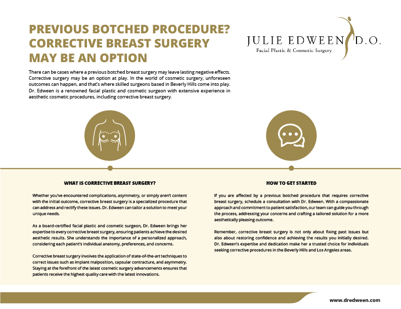 Previous Botched Procedure? Corrective Breast Surgery May be an Option